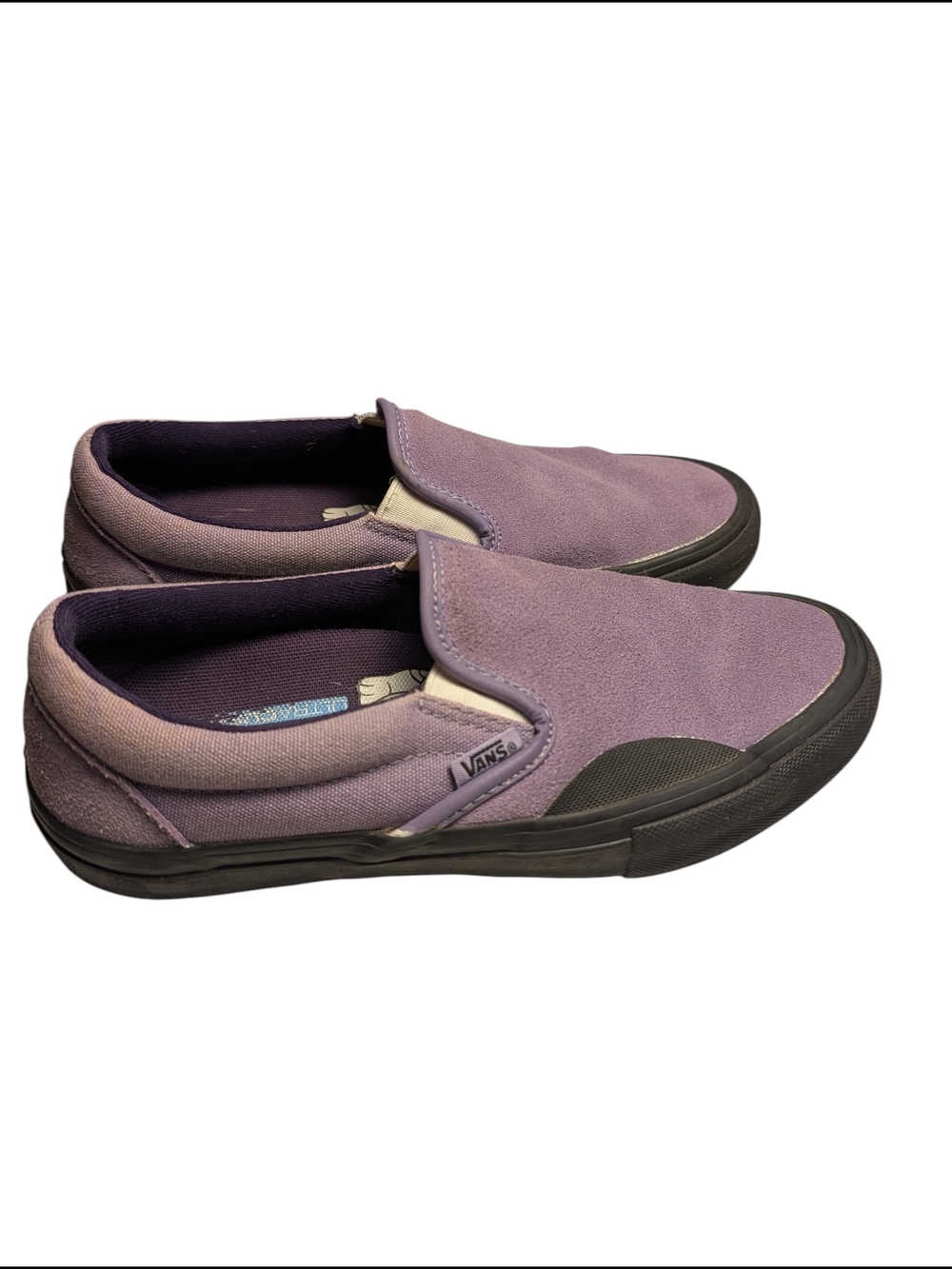 Lizzie Armanto Vans Lavender Slip-On Sneakers with Black Soles